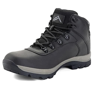 CC-Los Men's Waterproof Hiking Boots - Outdoor Walking Boots Work Boots Mid-Top Black Size 6-13