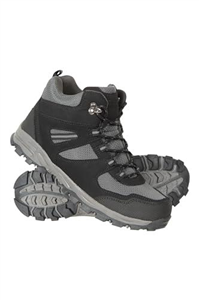 Mountain Warehouse McLeod Womens Comfortable Boots - Breathable, Durable, Padded & Lightweight Walking Shoes - for Spring Summer, Trekking & Travelling Jet Black Womens Shoe Size 6 UK