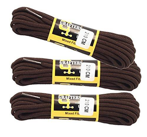 Extra long Brown Boot Laces Pack of Three Pair Extra Strong Braided 210cm 82" Long