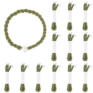 Molain 24 Pieces Military Elastic Boot Straps Shoelace Boot Blousers Military Leg Straps Blousing Garters with Metal Hooks (Green)