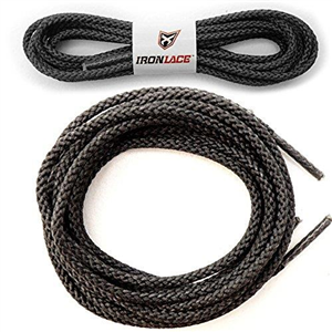 IRONLACE Unbreakable Boot & Shoe Laces - Black - 84 Inches - 213 cm