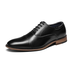 Bruno Marc Men's Lace-Up Leather Shoes, Classic Oxfords Formal Dress Shoes Brogues Derby, Comfortable School Shoes for Boy, Teen in Business, Party and Wedding,Size 9,Black,Louis_2