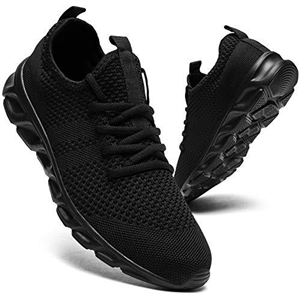 Mens Running Shoes Trainers Walking Tennis Sport Shoes Ligthweight Gym Fitness Jogging Casual Shoes Fashion Sneakers for Men Black 9.5