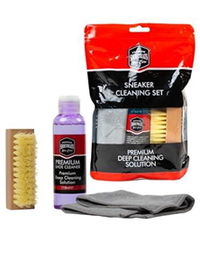 Shoetreats Shoe Care - Sneaker Trainer Cleaning Set - Includes 1 x 118ml Premium Deep Cleaning Solution - 1 x Microfibre Cloth, 1 x Brush