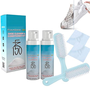 White Shoe Cleaner,200ML Trainer Cleaner Shoe Cleaning Kit for White Shoes, Suede, Leather, Tennis, Boots Remove Dirt & Stains