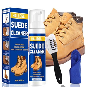 Suede Shoe Cleaner, 200ml Premium Nubuck Trainer Cleaner with Brush, Shoe Cleaner Kit for Suede, Nubuck, Trainer, White Shoes, Knit, Boots, Trainer, Sneaker, Leather, Best for Remove Dirt and Stains