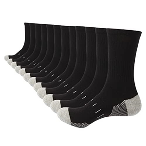 BUDERMMY 3, 6 or 9 Pairs Men's Dress Sock Same inside and outside Cotton Socks Classic Comfortable Soft Business Calf Socks (Black 6 pairs, 9-12)