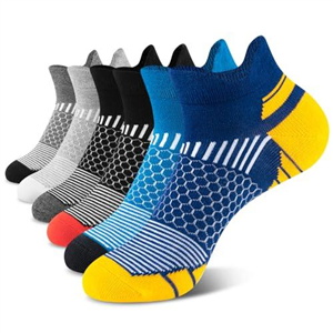 Niofind Mens Trainer Socks, Ankle Cushioned Running Socks, Cotton Low Cut Breathable Anti-Blister Socks for Sports Hiking Cycling Walking Multipack 6 Pairs