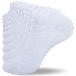 TIBISI Mens Trainer Socks Sports Socks White Black Grey (pack of 10) Running Athletic Ankle Socks Breathable Cotton Low Cut Socks for Men Women Ladies