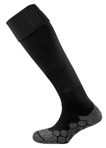 Mitre Unisex Division Plain Sock, Ideal For Football, Lightweight, Quick Dry Design, Cushioned, Black, Senior 7 UK - 12 UK EU