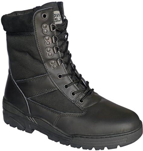 Savage Island Combat Boots Black Leather Patrol, Black, 9 UK