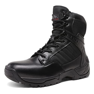 NORTIV 8 Men's Work Boots Side Zipper Mid Ankle Outdoor Motorcycle Combat Bootie,Size 10,Black,Desert