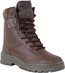 Kombat UK Men's All Leather Patrol Boots, MOD Brown, 9 UK (43 EU)