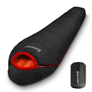 Bessport Mummy Sleeping Bag | 15-45 ℉ Extreme 3-4 Season Sleeping Bag for Adults Cold Weather– Warm and Washable, for Hiking Traveling & Outdoor Activities