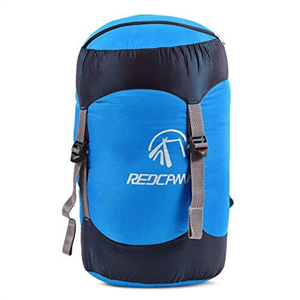 REDCAMP 40L Nylon Compression Stuff Sack for Sleeping Bag, Lightweight Compact Compression Bag for Camping Outdoor Hiking Backpacking Travelling, Blue XL Large