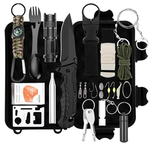 WOWOSS Survival Kit 25-in-1 Survival Equipment Outdoor Multi-Tools Emergency Tool for Hiking Camping Hunting Cycling Outdoors (25 in 1)