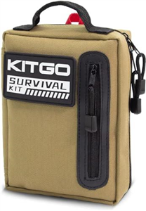 Kitgo Camping Survival Kit First Aid 108 Piece Professional Emergency Survival Gear Tool for Hunting Hiking Outdoor Adventure Fishing Travel Military Tropical Storms (Khaki)