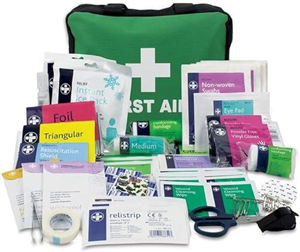 Lewis-Plast First Aid Kit Bag - 160 Piece Survival Kits - Safety Essentials for Travel Car Home Camping Work Hiking Holiday - Pack Supplies - Medium