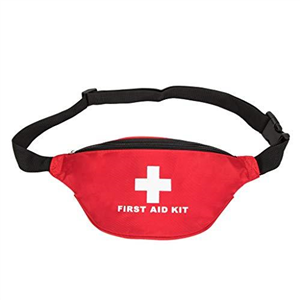 Jipemtra First Aid Fanny Pack First Aid Bag Small Travel Rescue Bag Empty Pouch First Responder Storage Compact Survival Medicine Bag for Car Home Office Sport Outdoors (Red Fanny Pack)