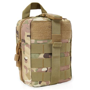 BITUOR Tactical First Aid Bag, Outdoor First Aid Kit Medicine MOLLE Pouch Survival Utility Bag Emergency Responder Medic Bag Detachable Tactical Medical Bag for Hiking Camping Traveling (Camo Khaki)