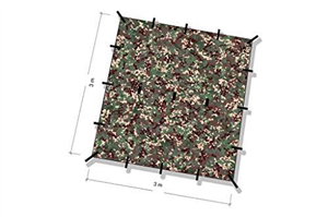 DD Hammocks - DD Tarp 3x3 - MC - Lightweight Camouflage Tarp Shelter for Hammock Camping & Solo Outdoor Adventure