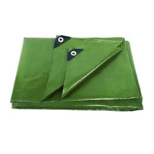 ANSIO Tarpaulin 3m x 4m / 10ft x 13ft Tarpaulin Sheet 70 GSM Economy Tarpaulins - Green