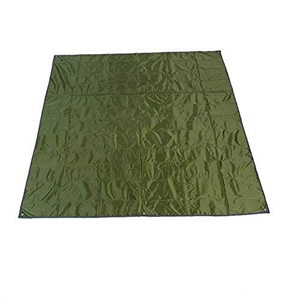 Rayami 85"x85" Waterproof Tarps Picnic Blanket Mat Camping Moisture Barrier Outdoor Multifunctional Tent Tarp Footprint Ground Sheet Mat with Drawstring Carrying Bag(Green)