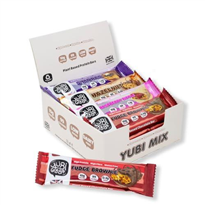 Yubi Mix Variety Box 12 Pack - Protein Bars - 99 Calories, High Protein, High Fibre, Low Sugar, Gluten Free and Dairy Free - Healthy Snacks/Nutrition Bar - Chocolate Bars - 420g