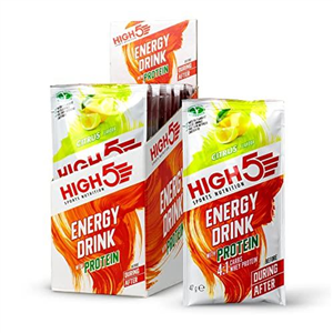 HIGH5 Energy Drink With Protein Blend of Carbohydrates Protein & Electrolytes (Citrus, 12 x 47g)