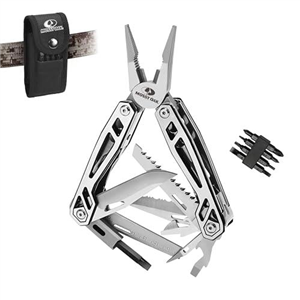 Mossy Oak Multi-Tool, 21 in 1 Multitools Pliers with Rope Cutter, Can Opener, Screwdriver, Multitool with Multitool Pouch for Camping, Outdoor Activities, Repairing, Hiking, Cooking, Picnic