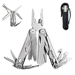 Maerd P11 Multitool, 19in1 Premium Hard Stainless Steel Multi Tools Self-Locking, Outdoorsman Survival Camping EDC Multitools, Saw, First Aid Scissors, Sturdy Spring Pliers, Hexagon Wrench…