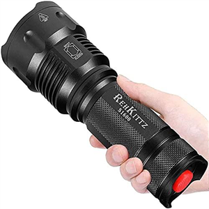 REHKITTZ Torch LED Torches Super Bright,3300 Lumens Adjustable Focus Flashlight for Dog Walking Hiking Emergency