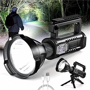 Utry Torches Led Super Bright Rechargeable, Long Range Searchlight,100000 Lumens Powerful Torch, Suitable for Outdoor Emergency, Camping, Fishing, Hunting and Other Multifunctional Lighting