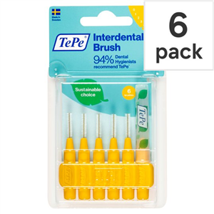 Tepe Interdental Brush Yellow 6 Pack 0.7Mm