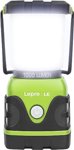 LE Camping Lantern, 1000 Lumen Camping Lights Battery Powered, Dimmable Warm White and Daylight Modes, Battery Lantern for Power Cuts, Emergency Lighting, Suit for Hiking, Fishing, Tents, etc.