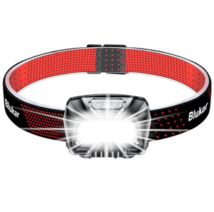 Blukar Head Torch Rechargeable, 2000L Super Bright LED Headlamp Headlight with Sensor Control, 6 Light Modes, IPX5 Waterproof, 30 Hrs Runtime for Power Cuts, Emergency, Running, Hiking etc.