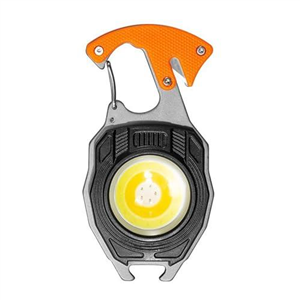 pofluany Keychain Light Portable Keychain Flashlight Camping Light with Bottle Opener Window Hammer Compact Led Work Light Multifunctional Emergency Tool Orange