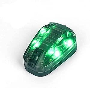 SBGJMY Tactical Helmet Signal Lights Green and IR Strobe Light Military Survival Light with Magic Tape Support Fast Helmet Accessories (Green)