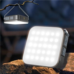 Quntis Camping Light Rechargeable, Solar/USB C Powered LED Camping Lantern, IPX6 Waterproof Camping Lamp,Dimmable 4 Colour Temperatures Camping Tent Light with 4000mAh Power Bank for Hiking, Emergency