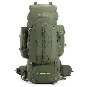 Tripole Colonel 80 Litres Rucksack + Detachable Day Pack, Army Green