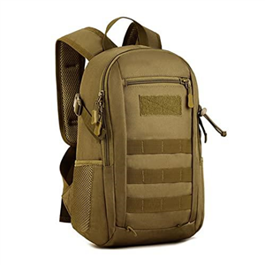 HUNTVP 20L Daypack Tactical Military Molle Backpack Small Waterproof Student School Rucksack Daysack for Running Working (Brown)