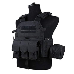 OAREA Black Color 600D Nylon Molle Tactical Vest Body armor Hunting plate Carrier Airsoft 094K M4 Pouch Combat Gear