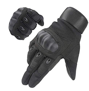 HIKEMAN Full Finger Half Finger Gloves for Men Women Touch Screen Hard Knuckle Gloves for Outdoor Sports Work Suitable for Cycling Motorcycle Hiking Climbing Lumbering Heavy Industry(Black,XL)