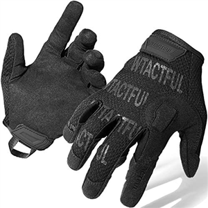 WTACTFUL Flexible Full Finger Bicycle Gloves for Cycling Climbing Hunting Hiking Driving Mechanic Camping Airsoft Paintball Work Outdoor Sport Men Women Black L