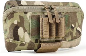 VOTAGOO GEAR Tactical Molle Admin Pouch Bag, Laser Cut All-Purpose Belt Bag, EDC Tool Organiser Bag, Modular Medicine Bag with Zip for Tactical Vest (CP)