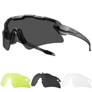 1TG Tactical Cycling Glasses, Airsoft Goggles with 3 Interchangeable Lens, Sports Sunglasses Running Glasses for Men Women Cycling Fishing Hunting Airsoft Paintball