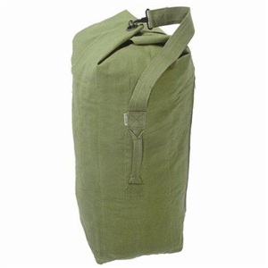 HEAVY DUTY MILITARY GREEN CANVAS ARMY KIT BAG/HOLDALL