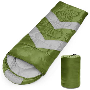 Tesmien Sleeping Bag for Adults & Kids 3-4 Season Warm Weather and Winter Lightweight, Waterproof for Teens, Men's Indoor & Outdoor Camping/Traveling/Hiking, Army Green+Grey