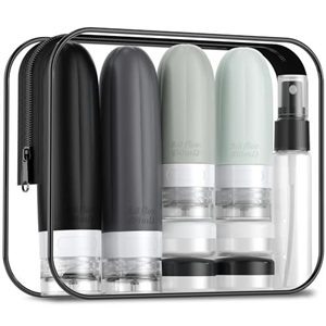 Gemice 16 Pack Travel Bottles Set, CAA Approved Leak Proof Silicone Squeezable Containers for Toiletries, Refillable Accessories 60ml 90ml for Conditioner, Shampoo, Lotion & Body Wash (BPA Free)