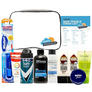 Travel Toiletries Set for Men - Travel Size Toiletries Kit for Travel, Hospital, Over Night Stay, Travel Kit Travel Essentials Toiletries (Essentials)